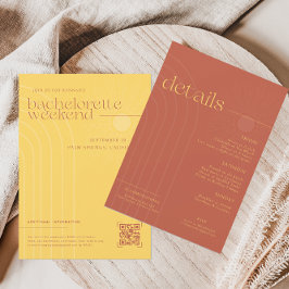 Moderner Minimalsommer | Bachelorette Weekend Einladung