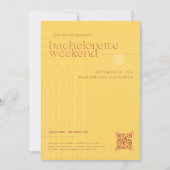 Moderner Minimalsommer | Bachelorette Weekend Einladung (Vorderseite)