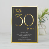 Moderner Minimalvortrag 30 Geburtstag Folieneinladung (Stehend vorne)