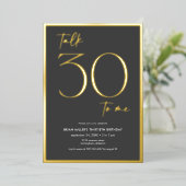Moderner Minimalvortrag 30 Geburtstag Folieneinladung (Stehend vorne)