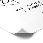 Moderner Minimalwert für die Gastgeschenke Hochzei Poster (Ecke)