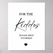 Moderner Minimalwert für die Gastgeschenke Hochzei Poster (Vorne)