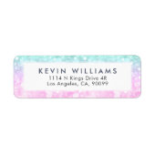 Moderner Mint & Pink Bokeh Glitzer (Vorne)