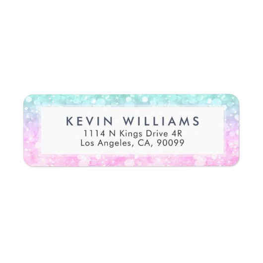 Moderner Mint & Pink Bokeh Glitzer (Vorne)