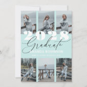 Moderner Minze 6 Foto Abschluss Ankündigung (Vorderseite)