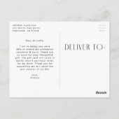 Moderner Minze Foto Abschluss Vielen Dank Postkarte (Rückseite)