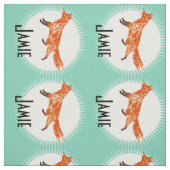 Moderner Minze Personalisiert Fox Stoff (Muster)