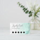 Moderner Minzgrün-Glitzer-Marmor Treuekarte (Stehend Vorderseite)