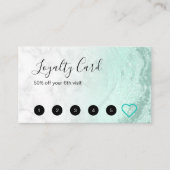 Moderner Minzgrün-Glitzer-Marmor Treuekarte (Vorderseite)