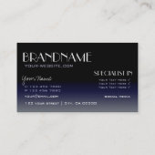 Moderner Mirror Schriftart Klassisch Schwarz und B Visitenkarte (Rückseite)