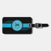 Moderner mit Monogramm Gepäck-Umbau Gepäckanhänger (Vorderseite horizontal)