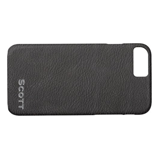 Moderner mit Monogramm männlicher schwarzer Case-Mate iPhone Hülle (Rückseite (Horizontal))