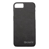 Moderner mit Monogramm männlicher schwarzer Case-Mate iPhone Hülle (Rückseite)