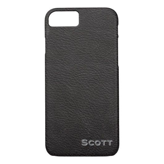 Moderner mit Monogramm männlicher schwarzer Case-Mate iPhone Hülle (Rückseite)