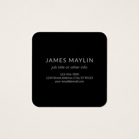 Moderner Mit Monogramm Name | Black Gray White (Rückseite)