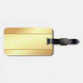Moderner Mit Monogramm Name Gold sieht glamourös a Gepäckanhänger (Rückseite horizontal)