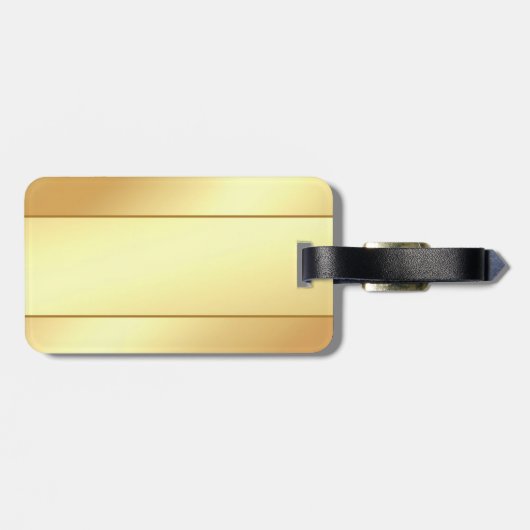 Moderner Mit Monogramm Name Gold sieht glamourös a Gepäckanhänger (Rückseite horizontal)