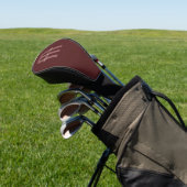 Moderner Mit Monogramm Name | Maroon Red Golf Headcover (In SItu)