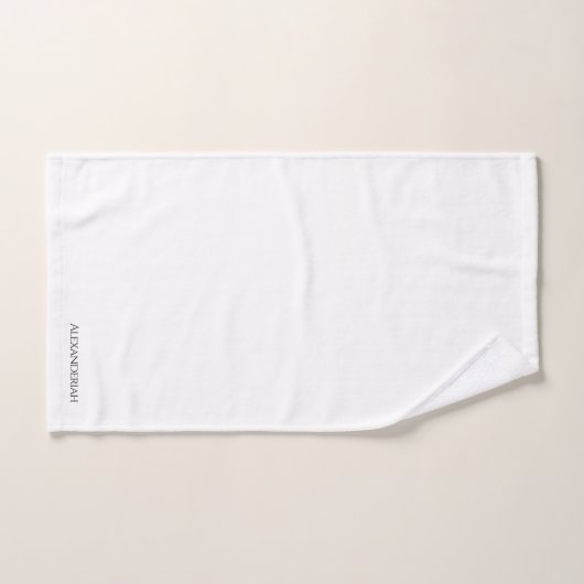 Moderner Mit Monogramm Name Schwarz/Weiß Badhandtuch Set (Handtuch)