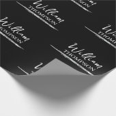 Moderner Mit Monogramm Name Schwarz/Weiß Geschenkpapier (Ecke)