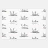 Moderner Mit Monogramm Name Schwarz/Weiß Geschenkpapier Set (Vorderseite 3)