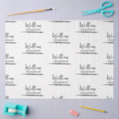 Moderner Mit Monogramm Name Schwarz/Weiß Seidenpapier (Basteln)