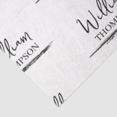 Moderner Mit Monogramm Name Schwarz/Weiß Seidenpapier (Ausschnitt)