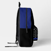 Moderner Mit Monogramm Polizeibeamter Thin Blue Li Bedruckter Rucksack (Links)
