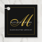 Moderner Mit Monogramm Schmuckdesigner aus Gold Bl Geschenkanhänger (Vorderseite)