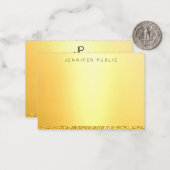 Moderner Mit Monogramm Template Trendy Gold Glitze Mitteilungskarte (Vorderseite/Rückseite Beispiel)