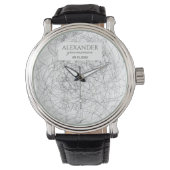 Moderner Mit Monogramm Trauzeuge Armbanduhr (Vorderseite)