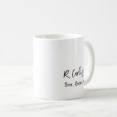 Moderner Mitarbeiter Minimalistischer Office-Führu Kaffeetasse (VorderseiteRechts)