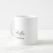 Moderner Mitarbeiter Minimalistischer Office-Führu Kaffeetasse (Vorderseite Links)
