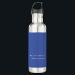 Moderner mittelblauer Schlichter Minimalistischer  Edelstahlflasche<br><div class="desc">Moderne,  Berufliche,  einfache Visitenkartenvorlagen.</div>