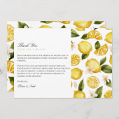 Moderner Mittelmeerlemon Danke Karte (Vorne/Hinten)