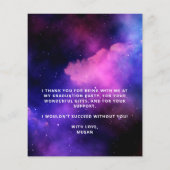 Moderner Mittelschüler Abschluss Vielen Dank Flyer (Hinten)