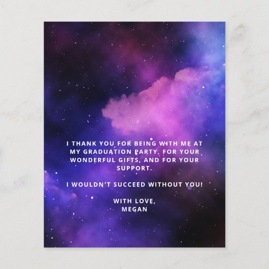 Moderner Mittelschüler Abschluss Vielen Dank Flyer (Hinten)