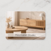 Moderner Möbelshop Minimalistisches Innendesign  Visitenkarte (Vorderseite)