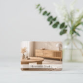 Moderner Möbelshop Minimalistisches Innendesign  Visitenkarte (Stehend Vorderseite)