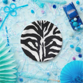 Moderner Mode-Glamour des Schwarzweiss-Zebra Pappteller (Party)