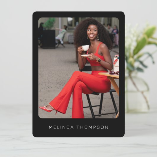 Moderner Modellierungsfaktor Comp Card 5 Foto QR C (Stehend Vorderseite)