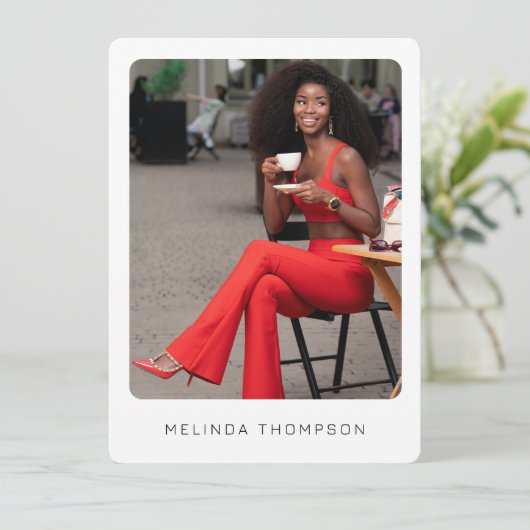 Moderner Modellierungsfaktor Comp Card 5 Foto QR C (Stehend Vorderseite)