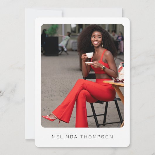 Moderner Modellierungsfaktor Comp Card 5 Foto QR C (Vorderseite)