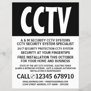 Moderner, moderner, CCTV Security Advertising Flye Flyer