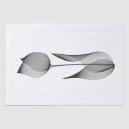 Moderner Moderner Effekt Tulip Floral Minimal Schw Seidenpapier