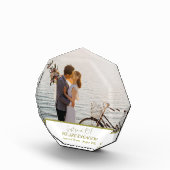 Moderner, moderner Goldener Verlobung mit Foto (Rechts)