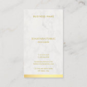 Moderner, moderner Goldmarmor Handgeschriebener Na Visitenkarte (Rückseite)