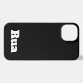 Moderner, moderner, minimaler Schwarz iPhone Hülle (Rückseite (Horizontal))