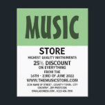 Moderner, moderner Musikinstrumentenladen Flyer<br><div class="desc">Moderne,  mutige,  musikalische Instrument Store-Werbe-Flyer vom Business Card Store.</div>