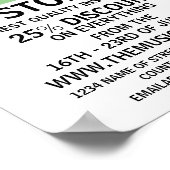 Moderner, moderner Musikinstrumentenladen Poster (Ecke)